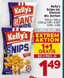 Billa Kelly's Snips od. Donuts div. Sorten Angebot