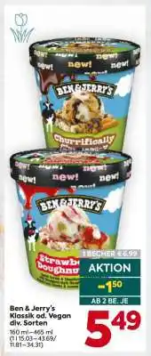 Billa Ben & Jerry's Klassik od. vegan div. Sorten Angebot