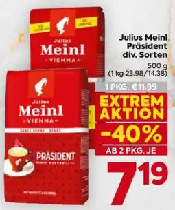 Billa Julius Meinl Präsident div. Sorten Angebot