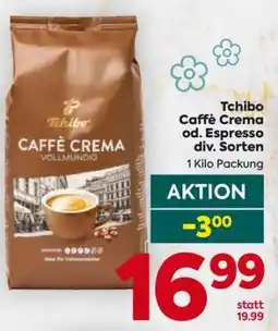 Billa Tchibo Caffè Crema od. Espresso div. Sorten Angebot