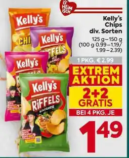 Billa Kelly's Chips div. Sorten Angebot