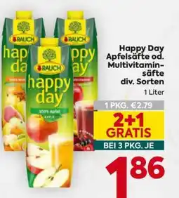 Billa Happy Day Apfelsäfte od. Multivitaminsäfte div. Sorten Angebot