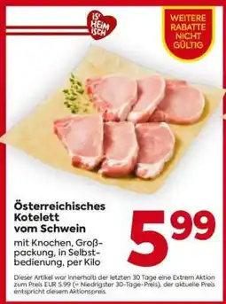 Billa Österreichisches Kotelett vom Schwein Angebot