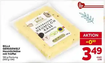 Billa BILLA GENUSSWELT Heumilchkäse mit Trüffel Angebot