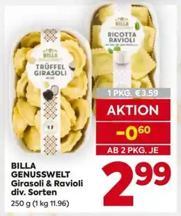 Billa BILLA GENUSSWELT Girasoli & Ravioli div. Sorten Angebot