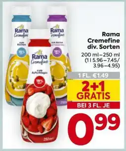 Billa Rama Cremefine div. Sorten Angebot
