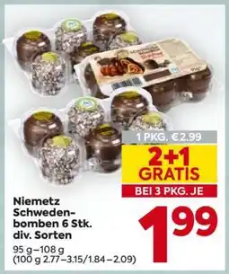 Billa Niemetz Schwedenbomben 6 Stk. div. Sorten Angebot
