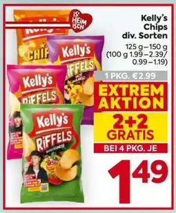 Billa Kelly's Chips div. Sorten Angebot