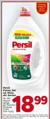 Billa Persil Pulver, Gel od. Discs div. Sorten Angebot