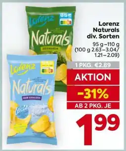 Billa Lorenz Naturals div. Sorten Angebot