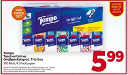 Billa Tempo Taschentücher Großpackung od. Trio Box Angebot