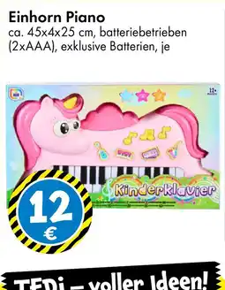 TEDi Einhorn Piano Angebot