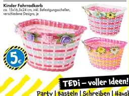 TEDi Kinder Fahrradkorb Angebot