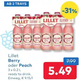 T&G Lillet berry oder peach Angebot