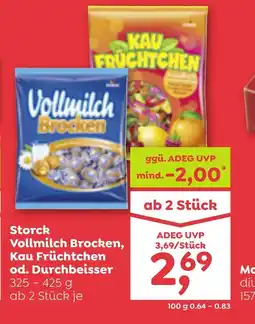 ADEG Vollmilch Brocken, Kau Früchtchen od. Durchbeisser Angebot