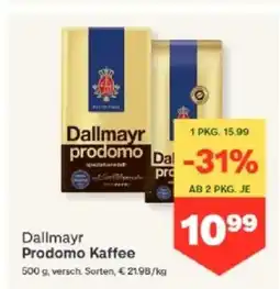MPreis Prodomo Kaffee Angebot