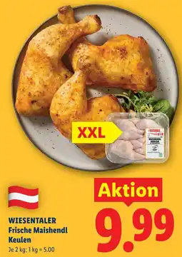 Lidl Wiesentaler frische maishendl keulen Angebot