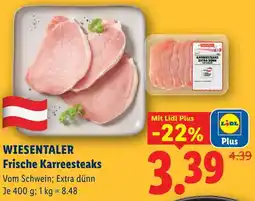 Lidl Wiesentaler Schweine Karreesteaks Angebot