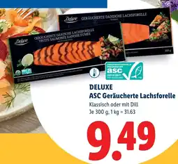 Lidl Deluxe ASC Geräucherte Lachsforelle Angebot