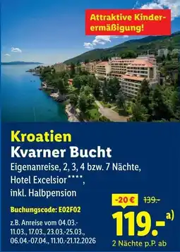 Lidl Kroatien Kvarner Bucht Angebot