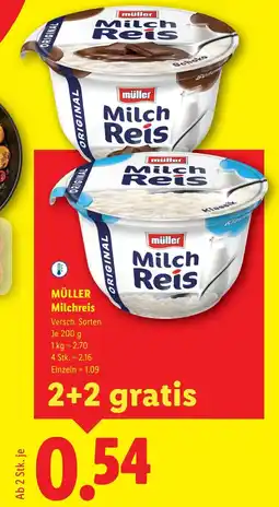 Lidl Müller Milchreis Angebot