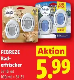 Lidl Febreze baderfrischer Angebot