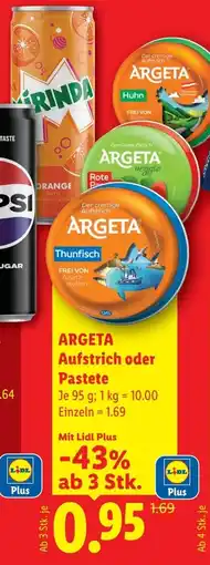 Lidl Argeta aufstrich oder pastete Angebot