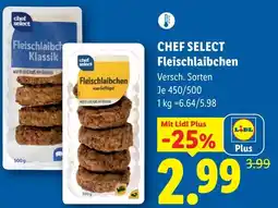 Lidl Chef Select Fleischlaibchen Angebot