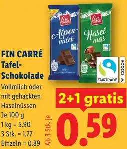 Lidl Fin carré tafel schokolade Angebot
