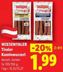Lidl Wiesentaler tiroler kaminwurzerl Angebot