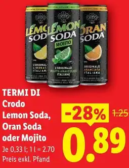 Lidl Termi di crodo Lemon Soda, Oran Soda oder Mojito Angebot