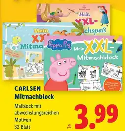 Lidl Carlsen mitmachblock Angebot