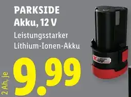Lidl Parkside akku, 12 v Angebot