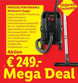 Lidl Parkside performance werkstatt h-sauger Angebot