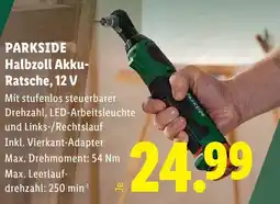Lidl Parkside halbzoll akku ratsche Angebot