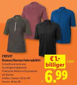 Lidl Crivit damen/herren fahrradshirt Angebot