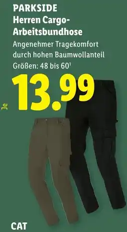 Lidl Parkside herren cargo arbeitsbundhose Angebot