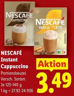 Lidl Nescafé instant cappuccino Angebot
