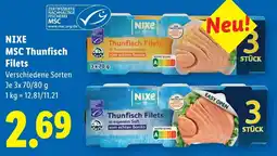 Lidl Nixe msc thunfisch filets Angebot