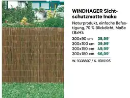 Lagerhaus Windhager sichtschutzmatte inaka Angebot