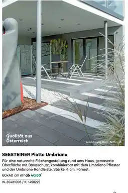 Lagerhaus Seesteiner platte umbriano Angebot