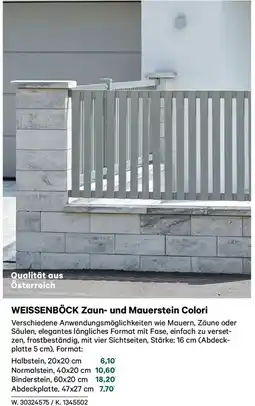 Lagerhaus Weissenböck zaun und mauerstein colori Angebot