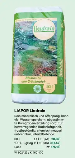Lagerhaus Liapor liadrain Angebot