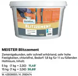 Lagerhaus MEISTER Blitzzement Angebot