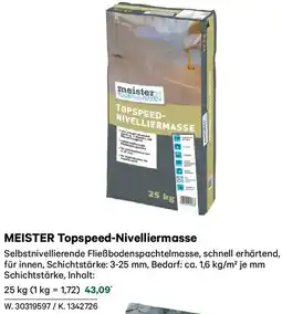 Lagerhaus MEISTER Topspeed Nivelliermasse Angebot