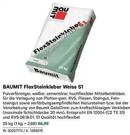Lagerhaus BAUMIT FlexSteinkleber Weiss S1 Angebot