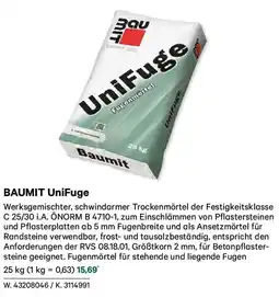 Lagerhaus BAUMIT UniFuge Angebot