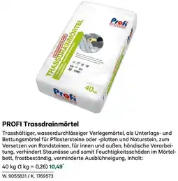 Lagerhaus Profi trassdrainmörtel Angebot