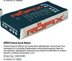 Lagerhaus Röfix ruck zuck beton Angebot