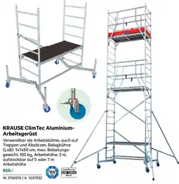 Lagerhaus KRAUSE ClimTec Aluminium Arbeitsgerüst Angebot